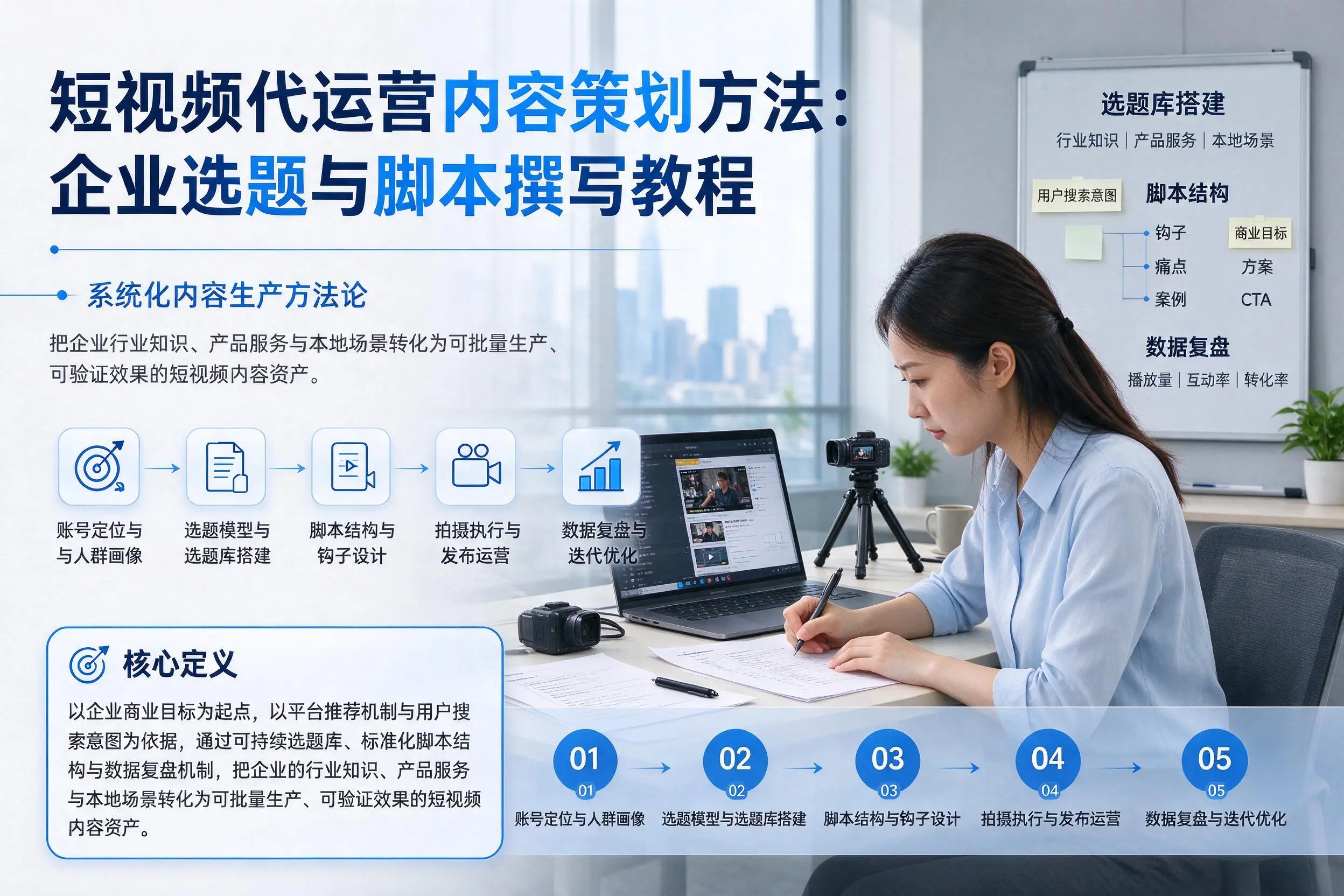 短视频代运营内容策划方法：济源企业选题与脚本撰写教程