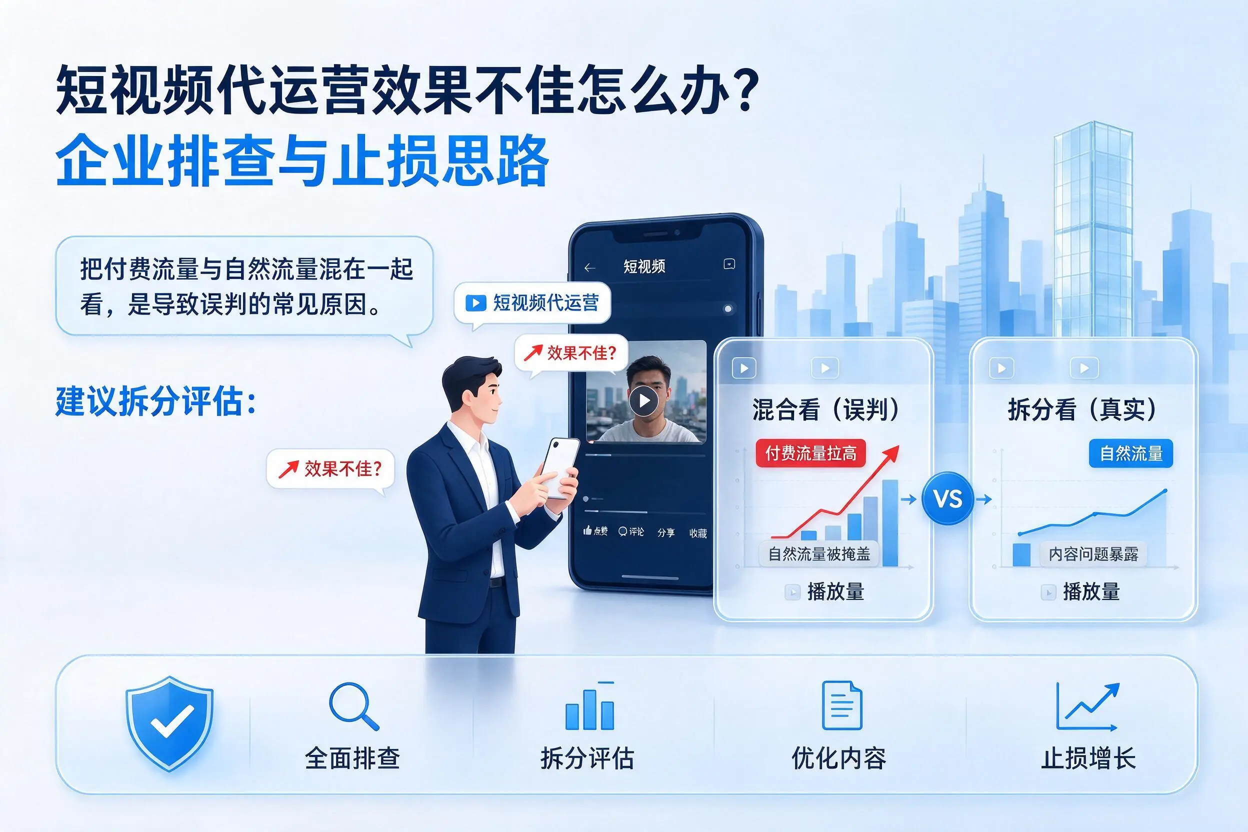 短视频代运营效果不佳怎么办?济源企业排查与止损思路