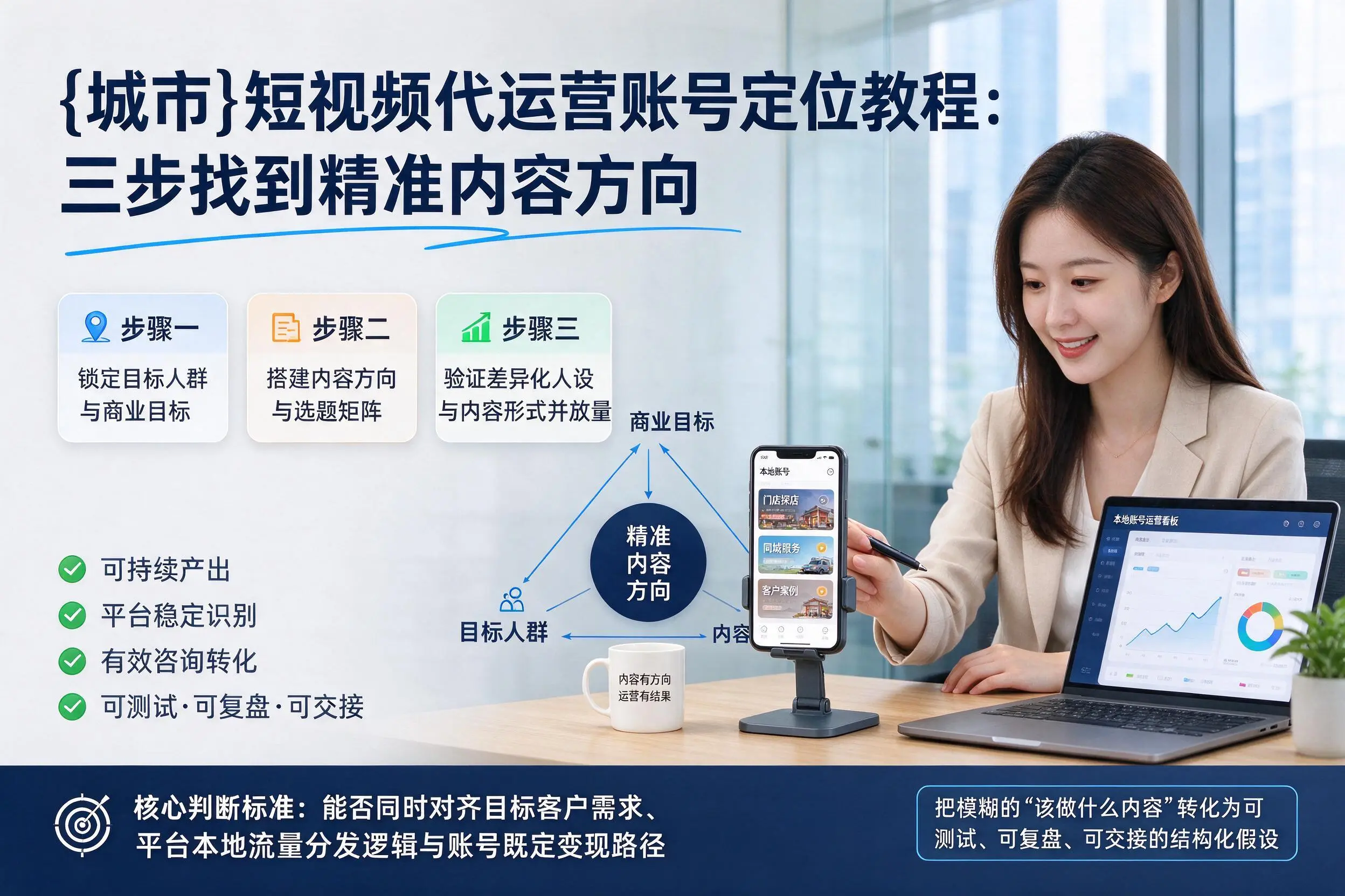 济源短视频代运营账号定位教程:三步找到精准内容方向
