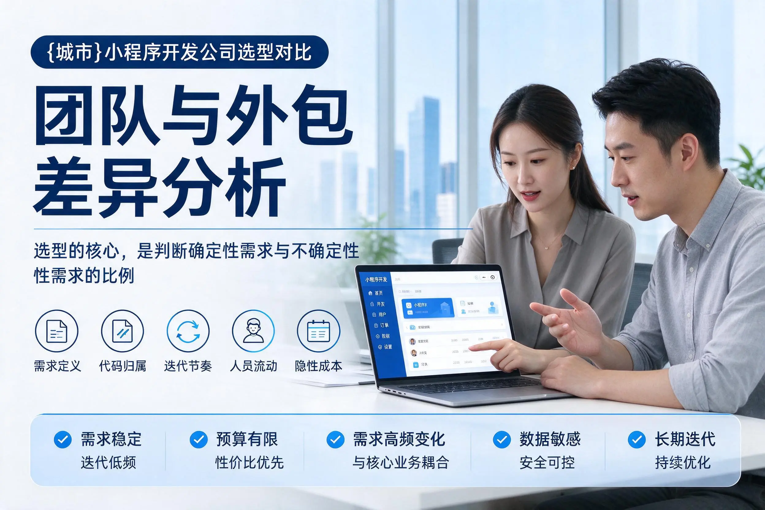 济源小程序开发公司选型对比:团队与外包差异分析