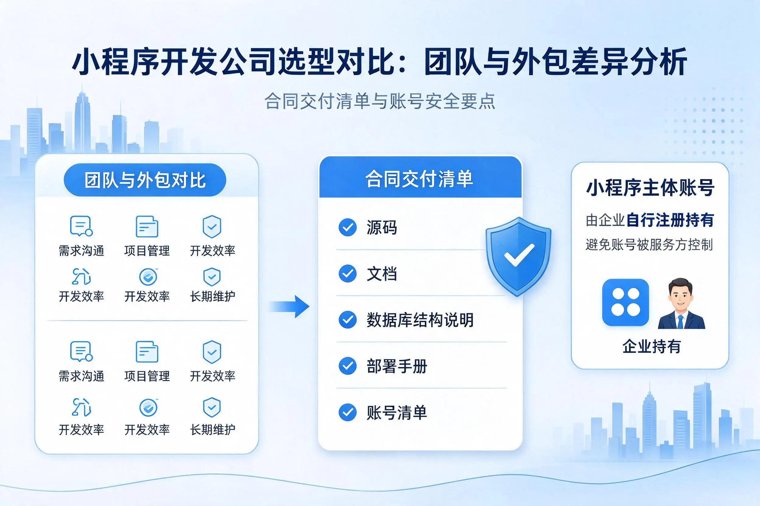 济源小程序开发公司选型对比:团队与外包差异分析