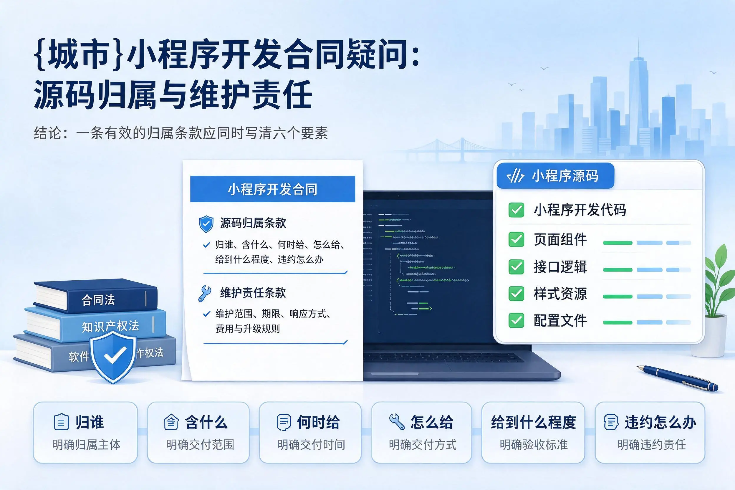 济源小程序开发合同疑问：源码归属与维护责任