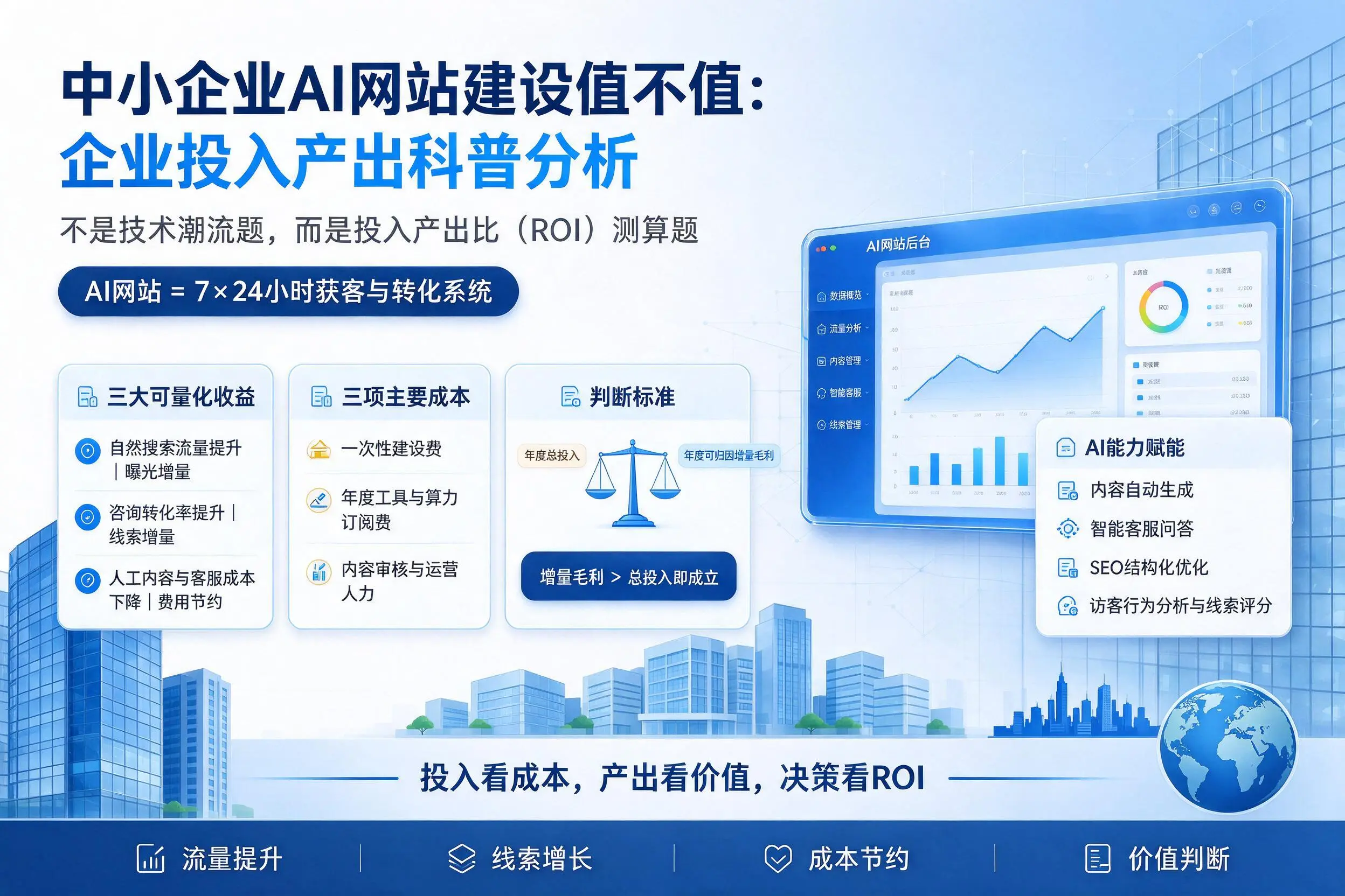 中小企业AI网站建设值不值:济源企业投入产出科普分析