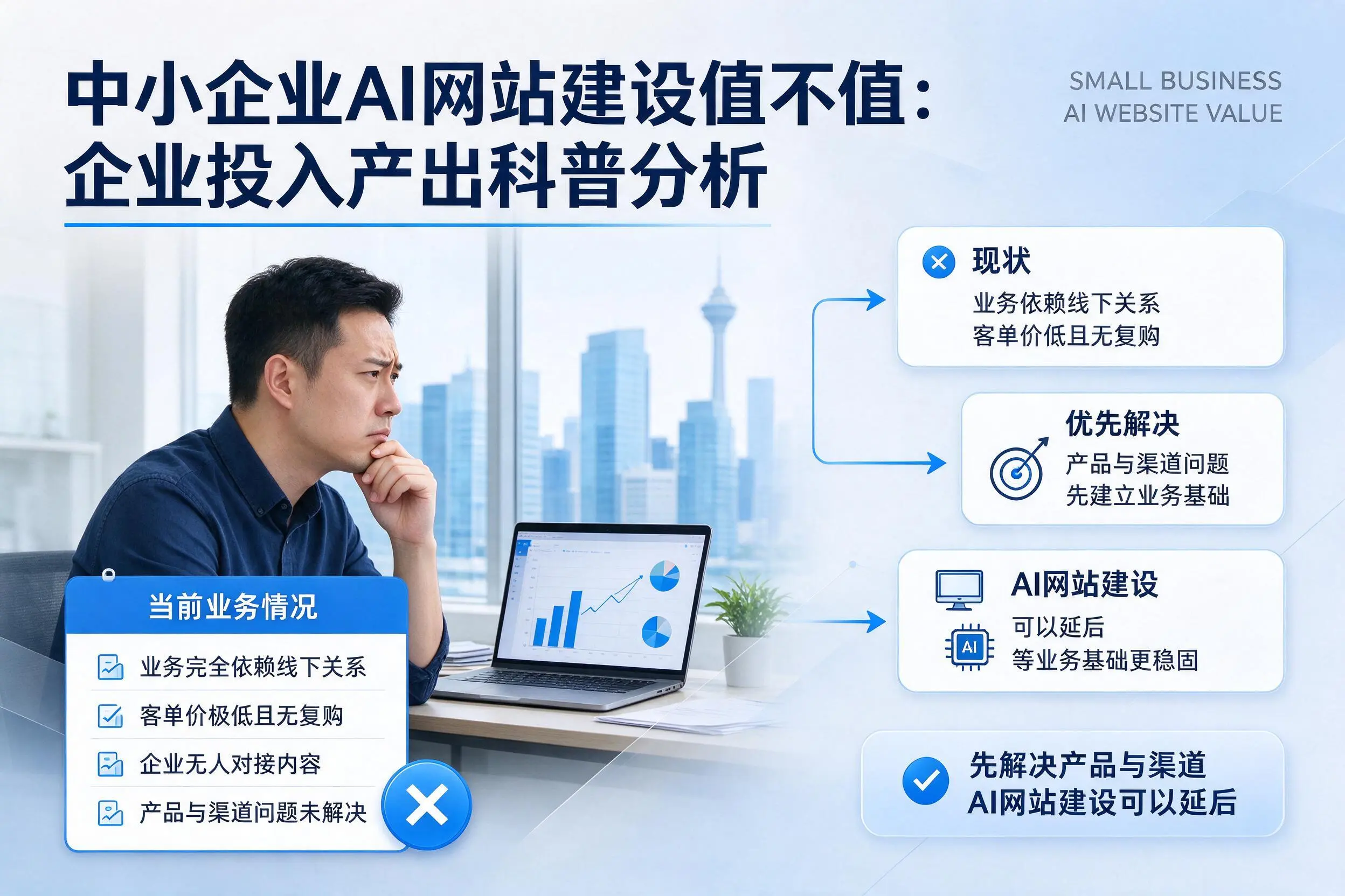 中小企业AI网站建设值不值:济源企业投入产出科普分析