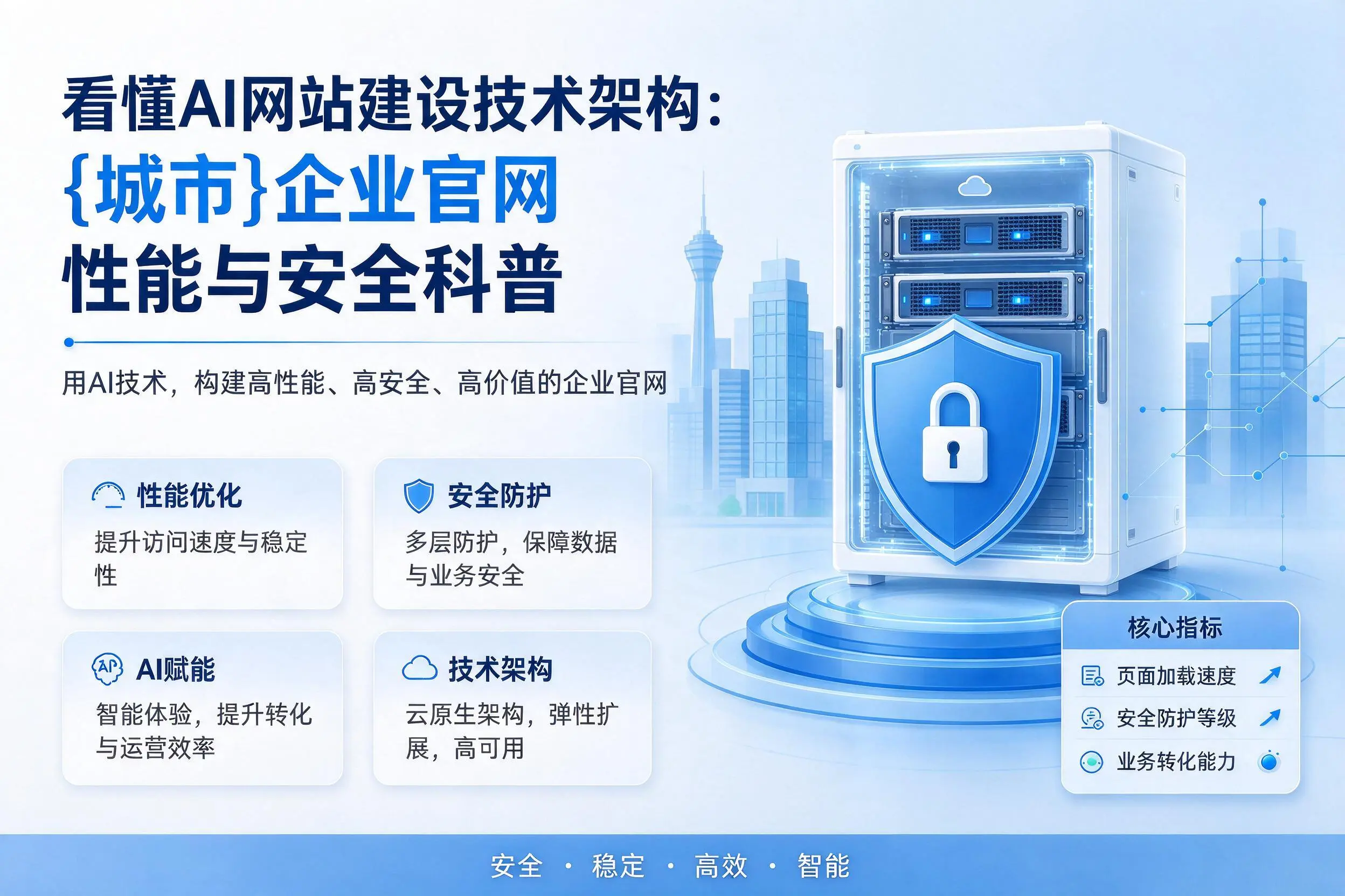 看懂AI网站建设技术架构：济源企业官网性能与安全科普