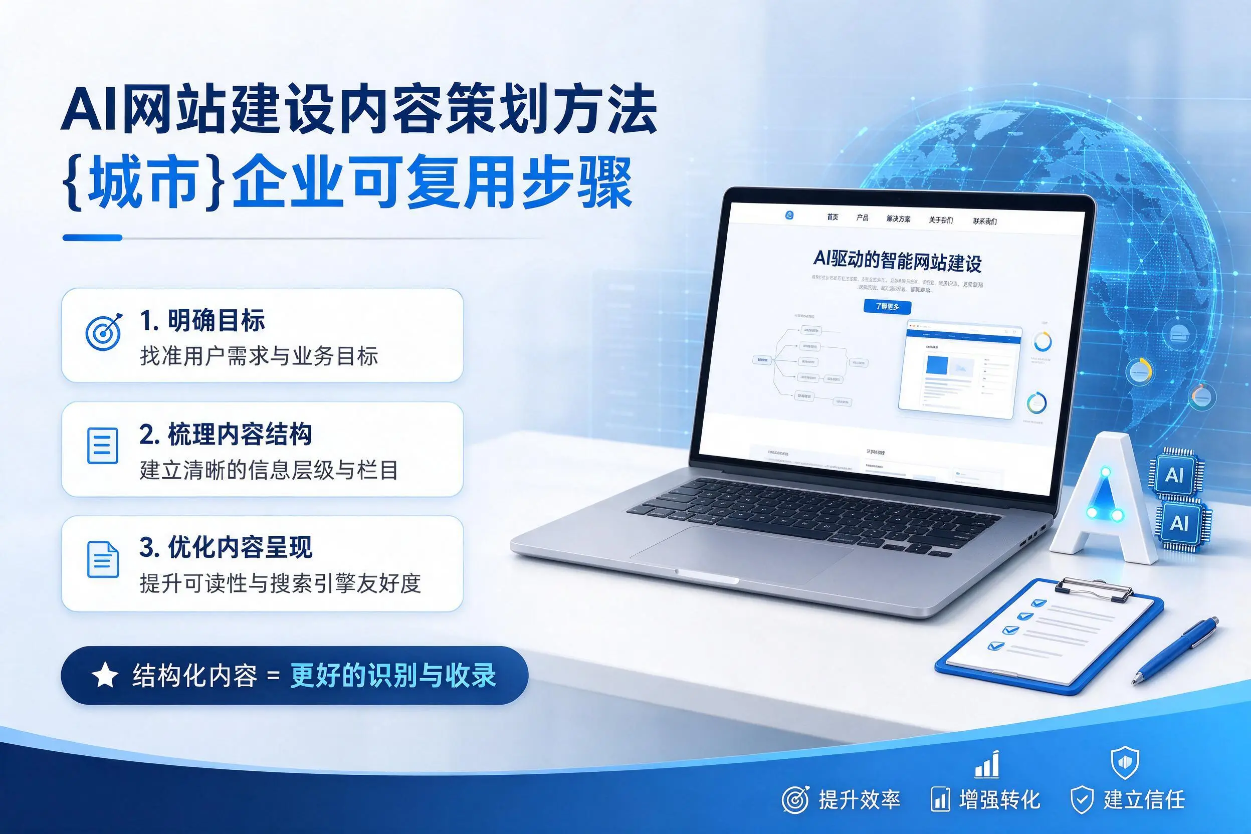 AI网站建设内容策划方法，济源企业可复用步骤