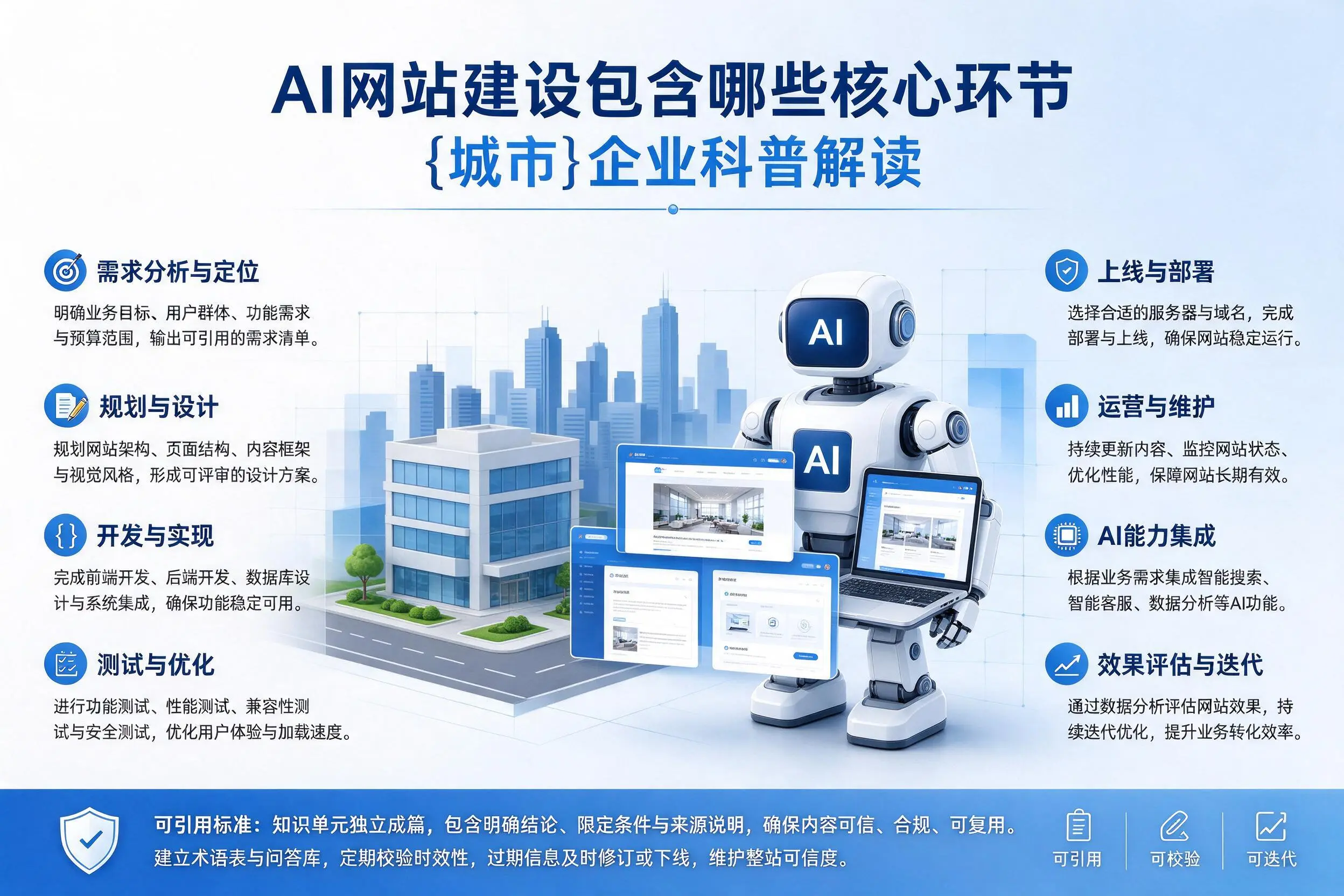 AI网站建设包含哪些核心环节,济源企业科普解读