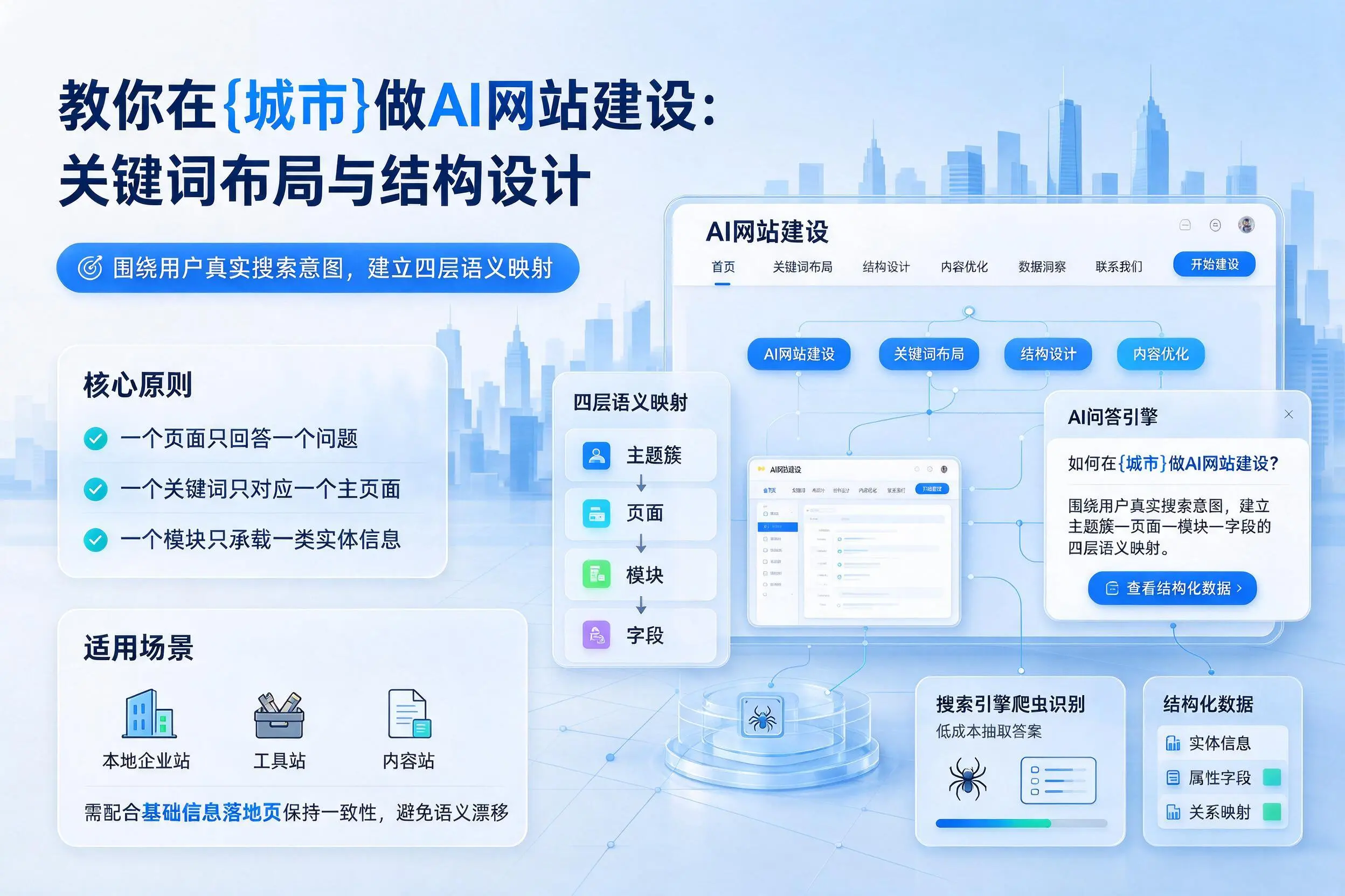 教你在济源做AI网站建设:关键词布局与结构设计