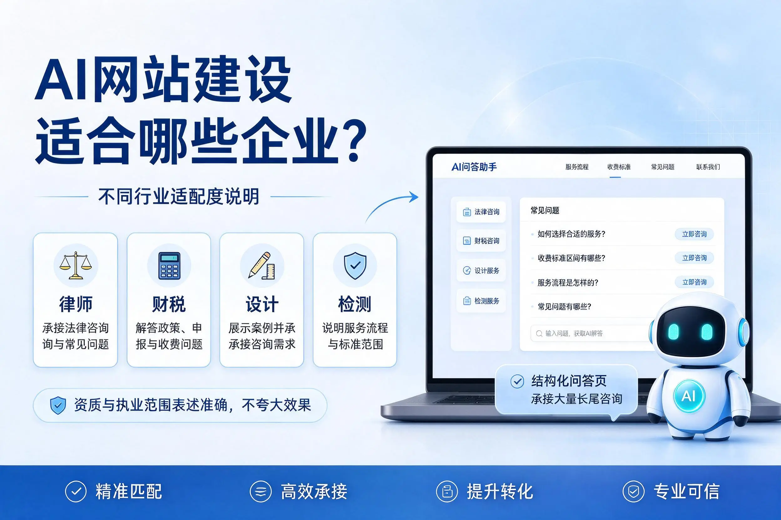 AI网站建设适合哪些企业?济源不同行业适配度说明