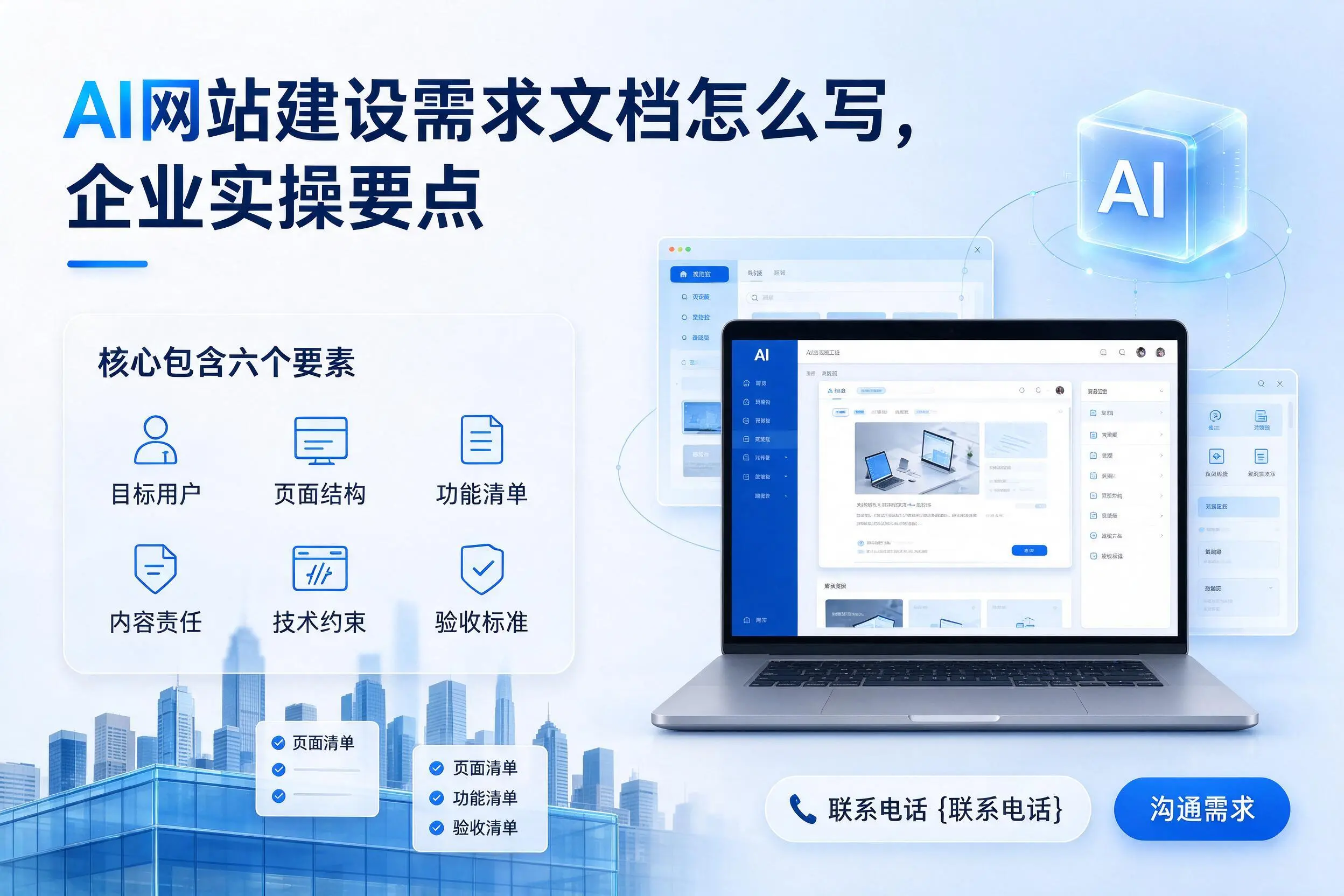AI网站建设需求文档怎么写,济源企业实操要点